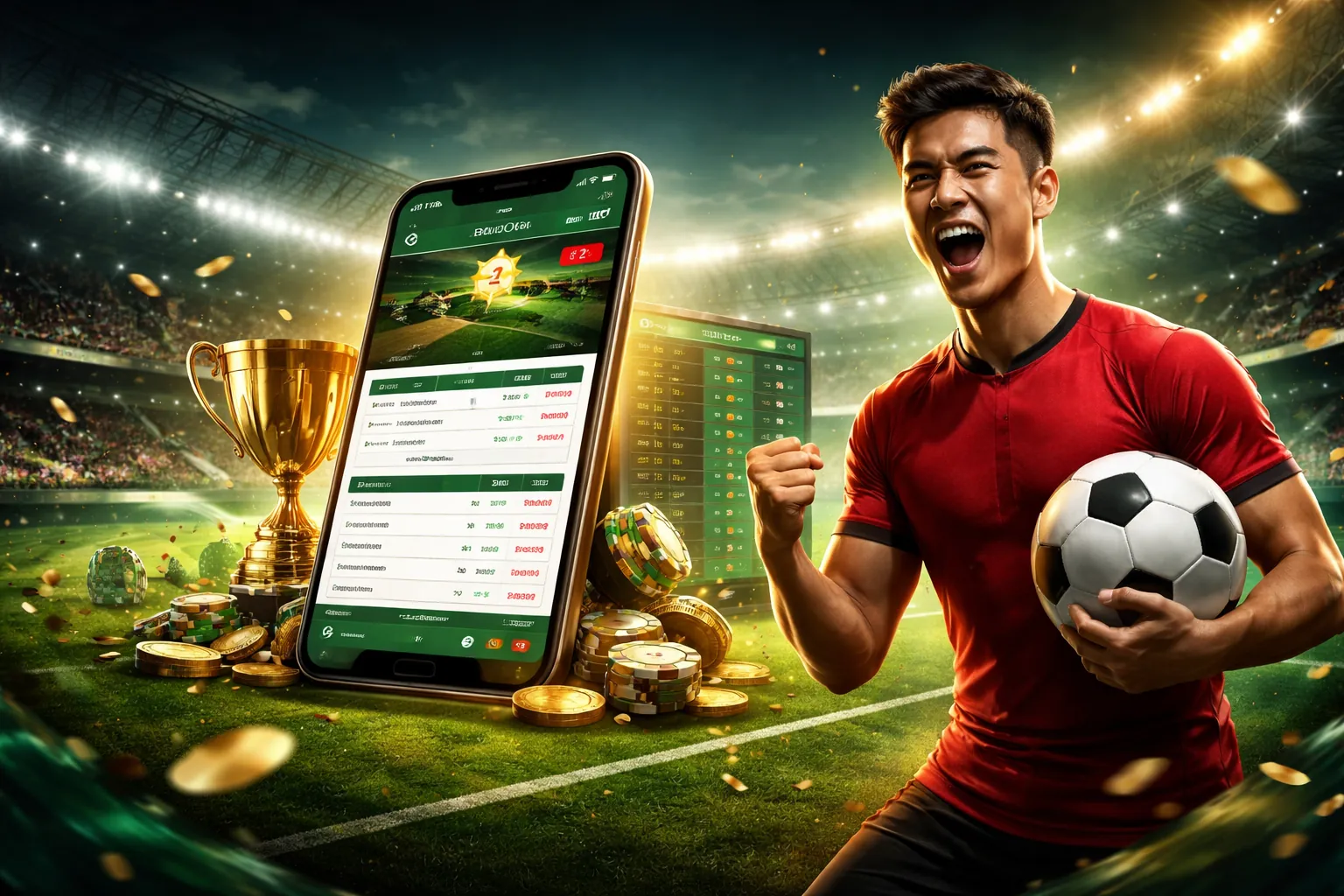 Hình ảnh nền cá cược thể thao Sbobet và Bong88